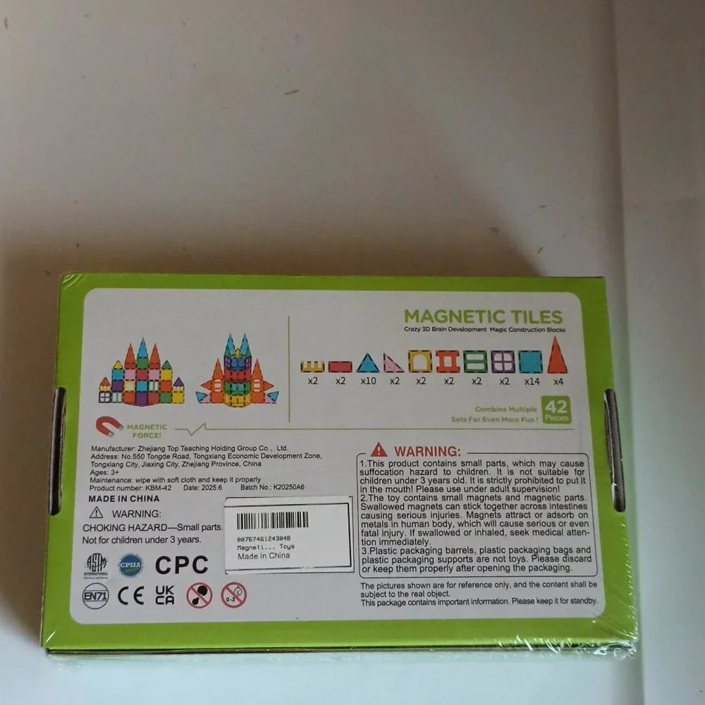 NEW FunMagic STEM Educational Magnetic Building Blocks 42 Count